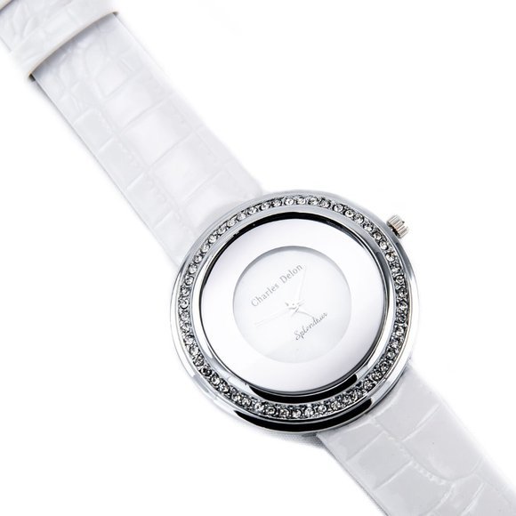 Charles Delon Casual Style Silver Watch - Picture 3 of 5